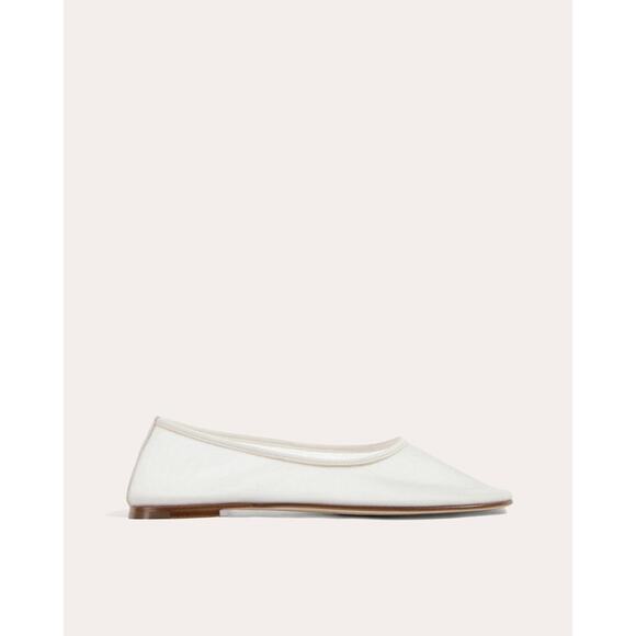 Dear Frances Balla Mesh Ballerina Flat- 40 White - Picture 1 of 5